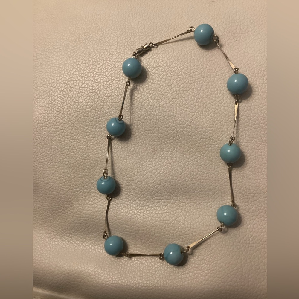 Vintage faux turquoise necklace vintage